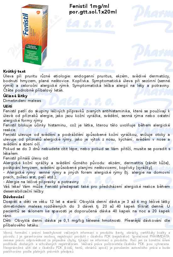 Fenistil 1mg/ml por.gtt.sol.1x20ml