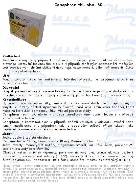 Canephron tbl. obd. 60
