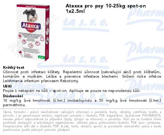 Ataxxa pro psy 10-25kg spot-on 1x2.5ml