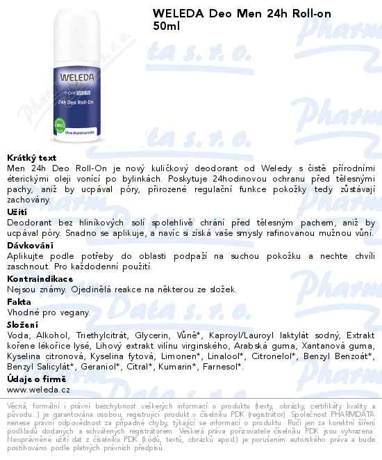 WELEDA Deo Men 24h Roll-on 50ml