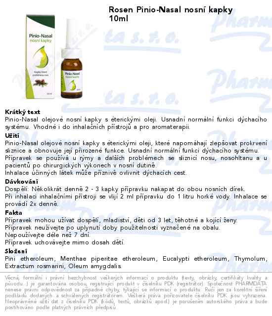 Rosen Pinio-Nasal nosnĂ­ kapky 10ml