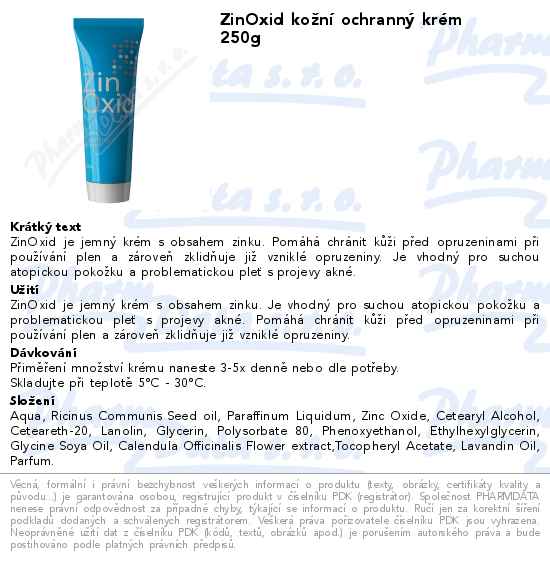 ZinOxid koĹľnĂ­ ochrannĂ˝ krĂ©m 250g