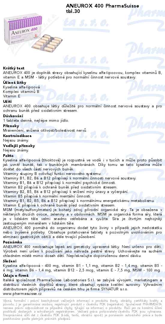 ANEUROX 400 PharmaSuisse tbl.30