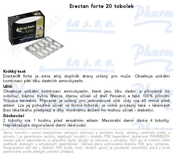 Erectan forte 20 tobolek
