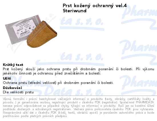 Prst koĹľenĂ˝ ochrannĂ˝ vel.4 Steriwund