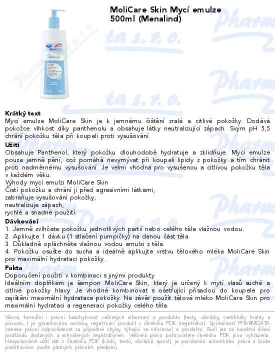 MoliCare Skin MycĂ­ emulze 500ml (Menalind)