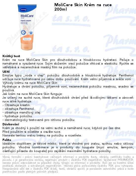MoliCare Skin KrĂ©m na ruce 200ml