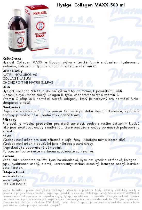 Hyalgel Collagen MAXX 500 ml