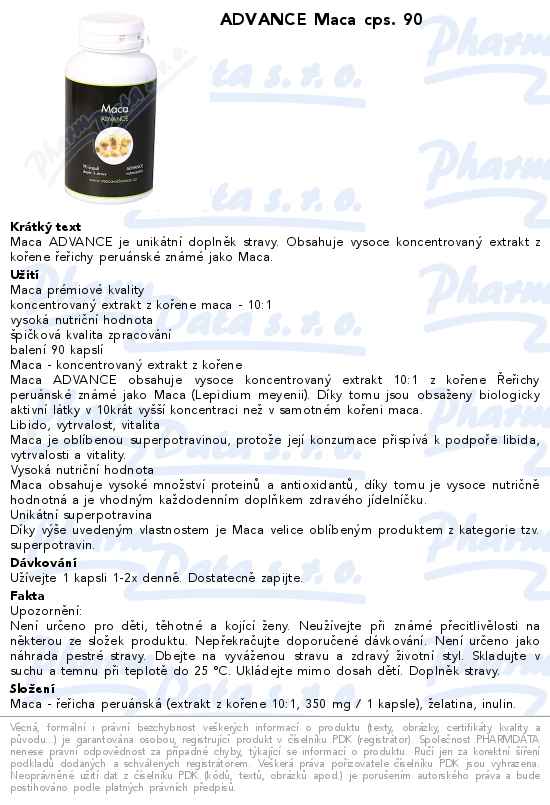 ADVANCE Maca cps. 90
