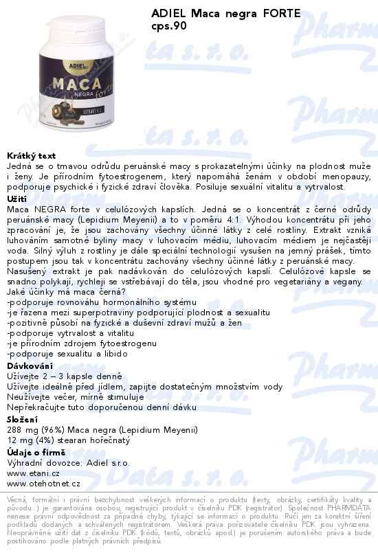 ADIEL Maca negra FORTE cps.90