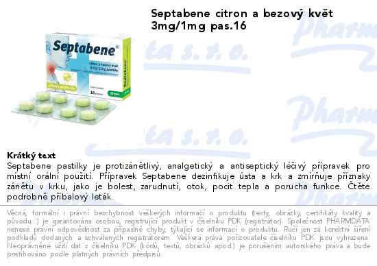 Septabene citron a bezovĂ˝ kvÄ›t 3mg/1mg pas.16