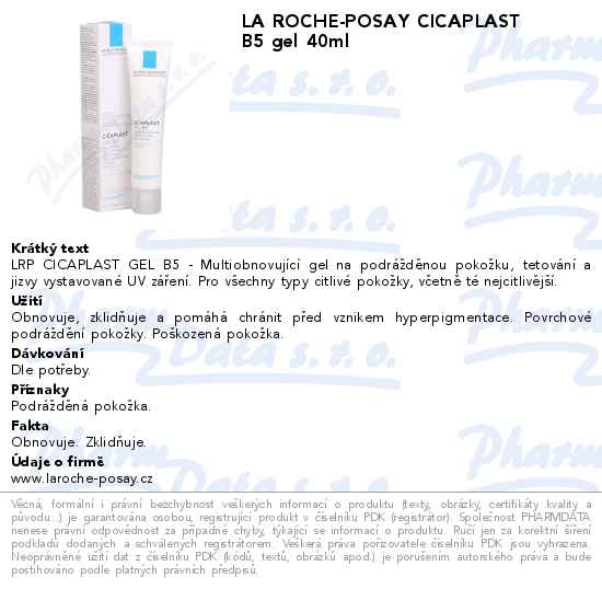LA ROCHE-POSAY CICAPLAST B5 gel 40ml