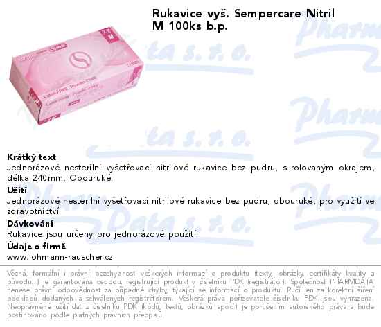 Rukavice vyĹˇ. Sempercare Nitril M 100ks b.p.