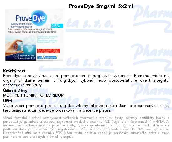 ProveDye 5mg/ml 5x2ml