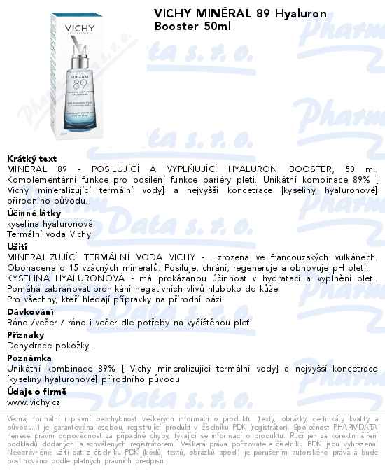 VICHY MINĂ‰RAL 89 Hyaluron Booster 50ml