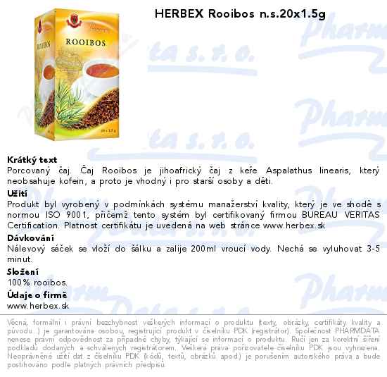 HERBEX Rooibos n.s.20x1.5g