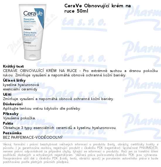 CeraVe ObnovujĂ­cĂ­ krĂ©m na ruce 50ml