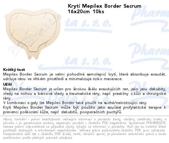 KrytĂ­ Mepilex Border Sacrum 16x20cm 10ks