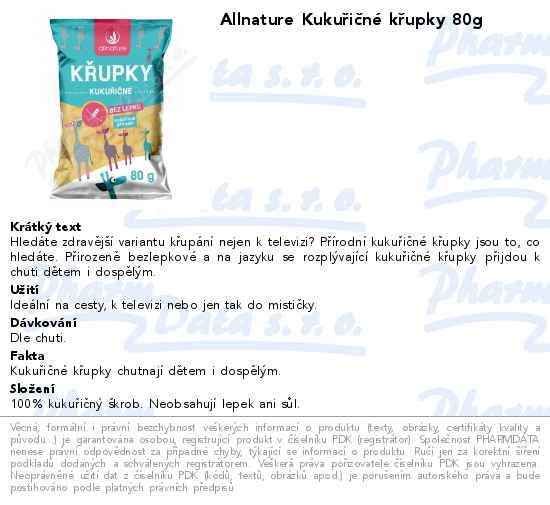 Allnature KukuĹ™iÄŤnĂ© kĹ™upky 80g