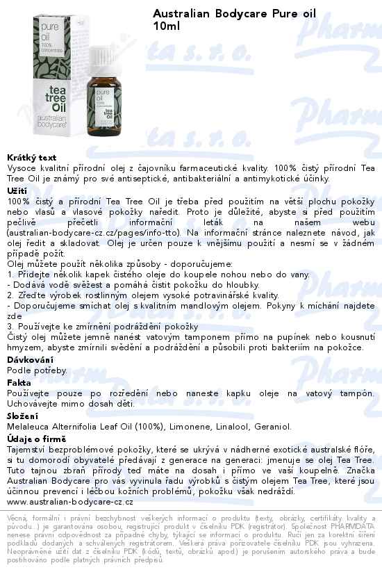 Australian Bodycare Pure oil 10ml