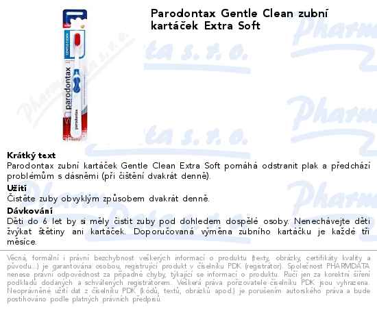 Parodontax Gentle Clean zubnĂ­ kartĂˇÄŤek Extra Soft