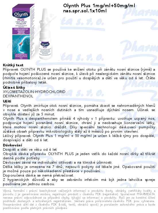 Olynth Plus 1mg/ml+50mg/ml nas.spr.sol.1x10ml