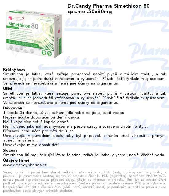 Dr.Candy Pharma Simethicon 80 cps.mol.50x80mg