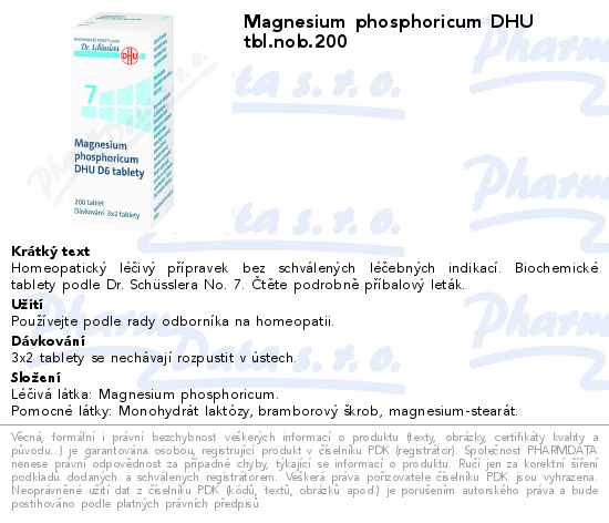 Magnesium phosphoricum DHU tbl.nob.200