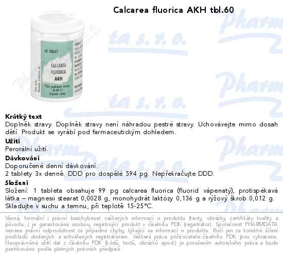 Calcarea fluorica AKH tbl.60