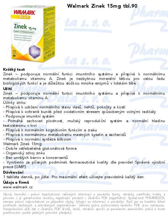 Walmark Zinek 15mg tbl.90