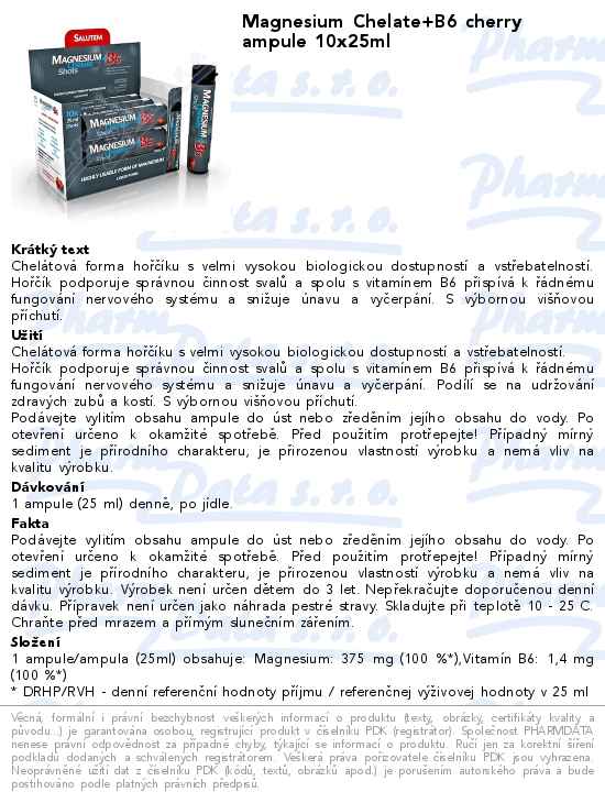 Magnesium Chelate+B6 cherry ampule 10x25ml