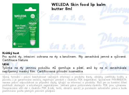WELEDA Skin food lip balm butter 8ml