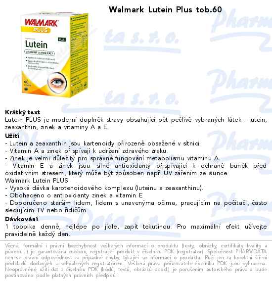 Walmark Lutein Plus tob.60