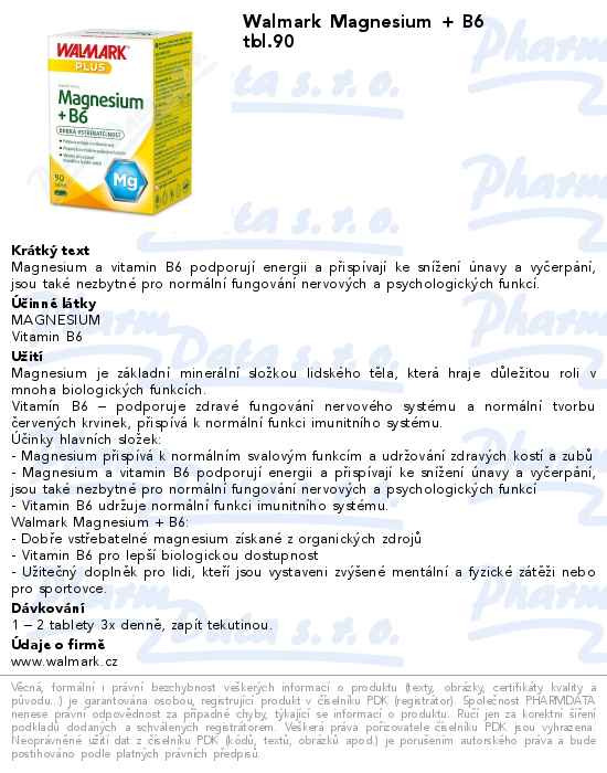 Walmark Magnesium + B6 tbl.90