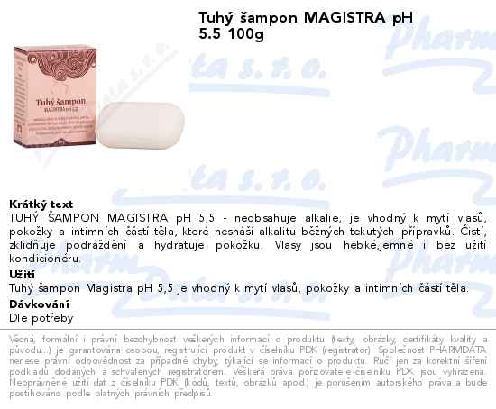 TuhĂ˝ Ĺˇampon MAGISTRA pH 5.5 100g