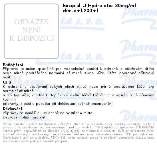 Excipial U Hydrolotio 20mg/ml drm.eml.200ml