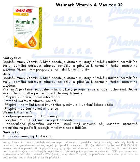 Walmark Vitamin A Max tob.32