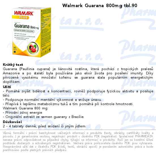 Walmark Guarana 800mg tbl.90