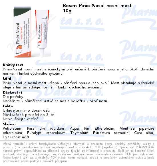 Rosen Pinio-Nasal nosnĂ­ mast 10g