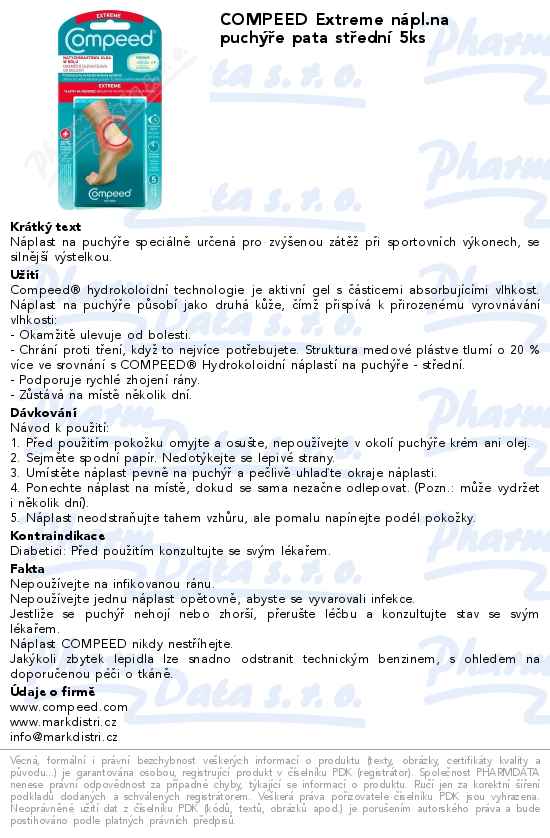 COMPEED Extreme nĂˇpl.na puchĂ˝Ĺ™e pata stĹ™ednĂ­ 5ks