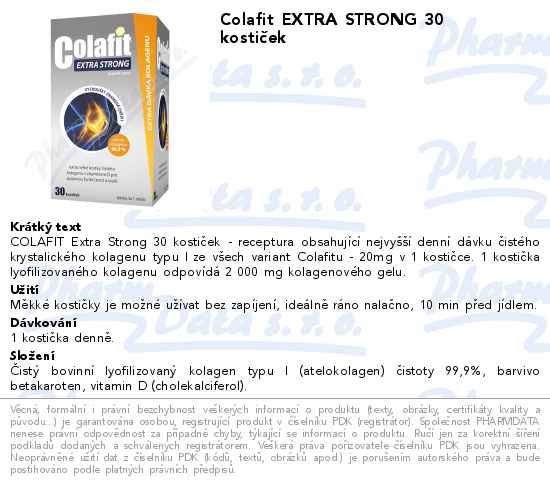 Colafit EXTRA STRONG 30 kostiÄŤek