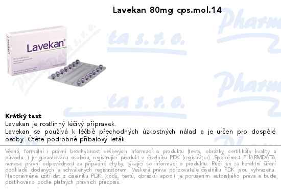 Lavekan 80mg cps.mol.14
