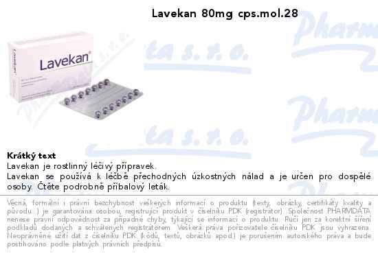 Lavekan 80mg cps.mol.28