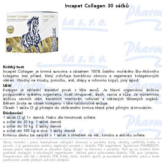 Incapet Collagen 30 sĂˇÄŤkĹŻ