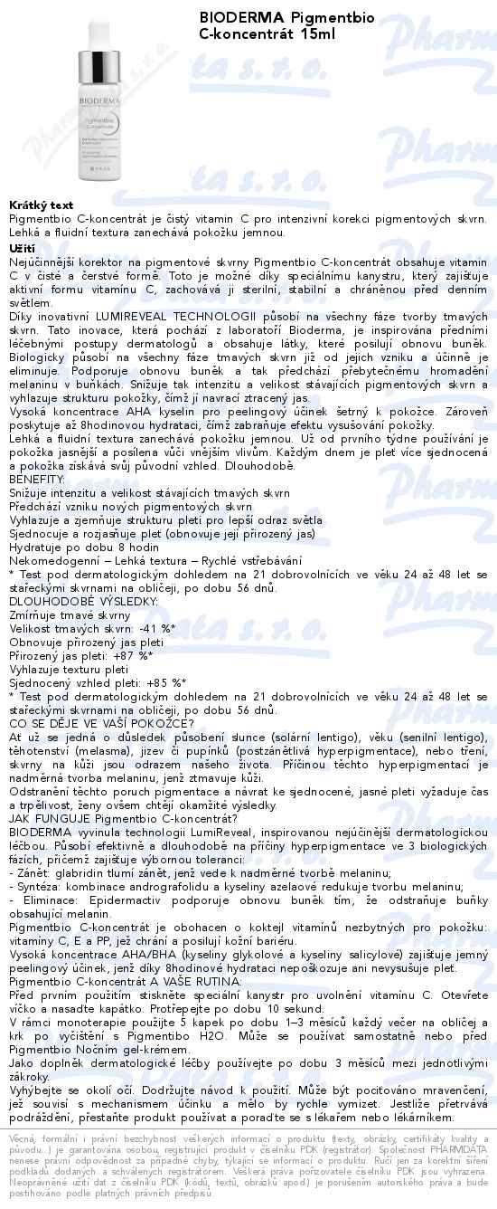 BIODERMA Pigmentbio C-koncentrĂˇt 15ml