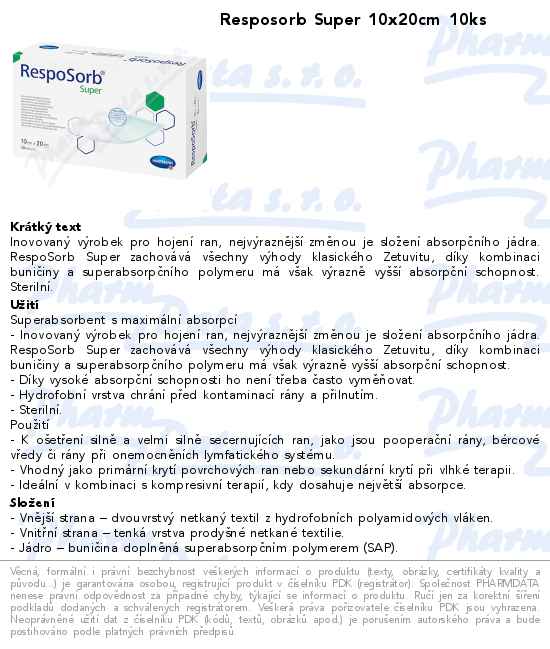 Resposorb Super 10x20cm 10ks