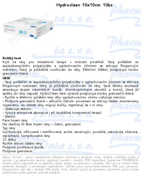 Hydroclean 10x10cm 10ks