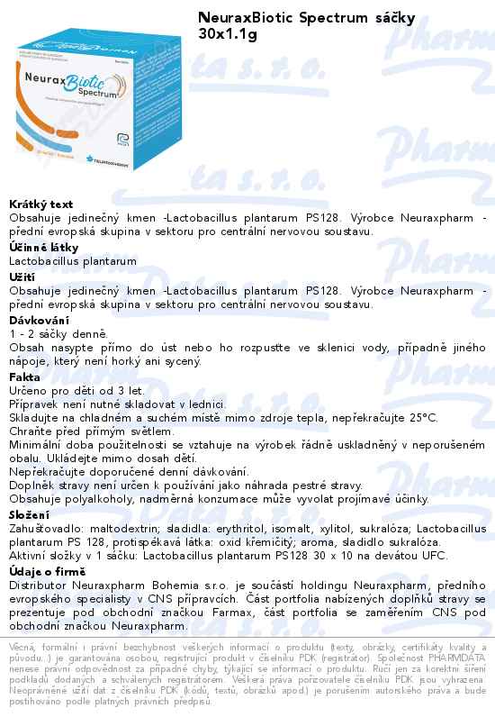 NeuraxBiotic Spectrum sĂˇÄŤky 30x1.1g