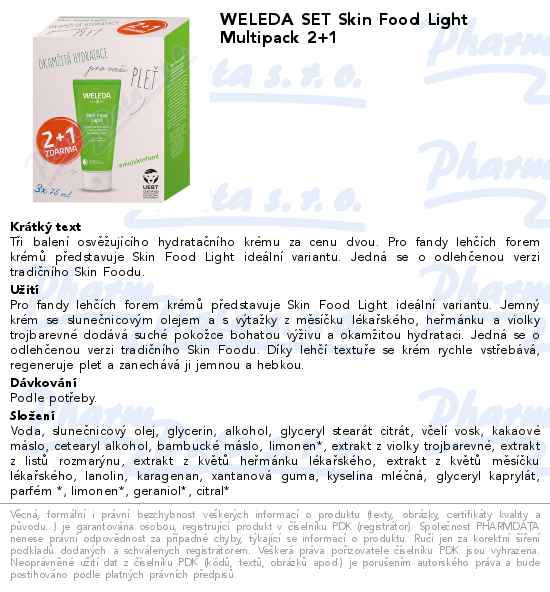 WELEDA SET Skin Food Light Multipack 2+1