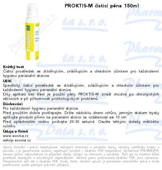 PROKTIS-M ÄŤisticĂ­ pÄ›na 150ml